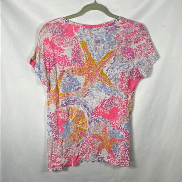 Lilly Pulitzer- Inara Linen Beach Top size Large - Picture 7 of 7